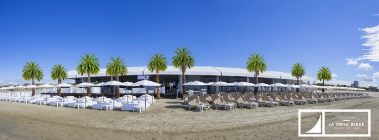 La plage la voile bleue à la grande motte