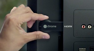 Google lance une clé HDMI baptisée Chromecast capable de transférer du contenu multimédia depuis des appareils mobiles