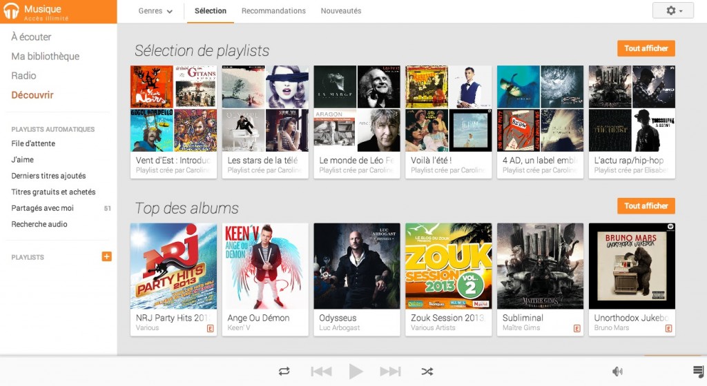 Google vient concurrencer Deezer et Spotify en proposant un service de streaming musical intégré à Google Play Music