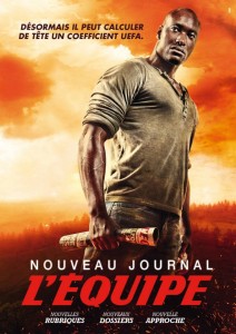 Pour illustrer son évolution, le journal l’Équipe lance une campagne presse atypique où il promet de transformer le lecteur en super-héros du sport e à un journal beaucoup plus riche et complet