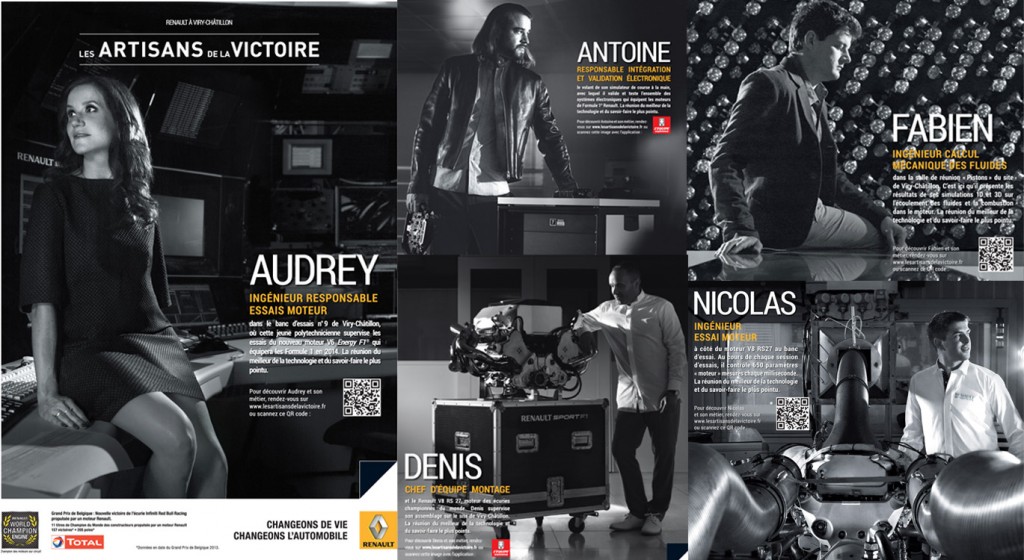 Renault dévoile les portraits de ses artisans de la victoire dans une opération de Brand content 