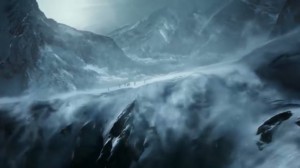 une montagne glacial et impénétrable se dresse devant les athlètes olympiques