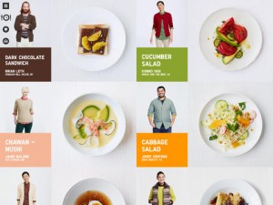 24 recettes conçues et imaginées par 6 chefs cuisiniers aux styles vestimentaires différents