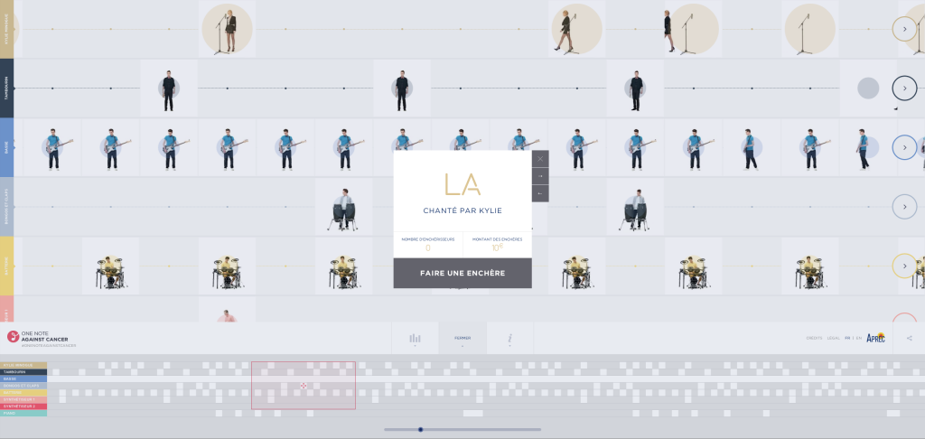 des notes jouées ou chantées, enchérissez pour avoir la votre avant qu'il ne soit trop tard