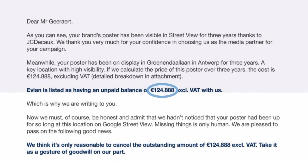 exemple de facture envoyées aux marques