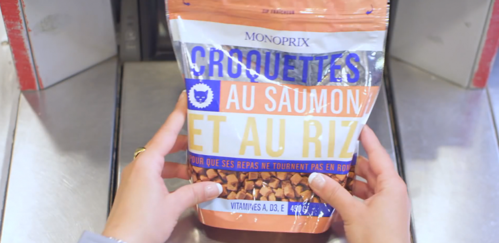 les croquettes miaulent au passage en caisse à Monoprix