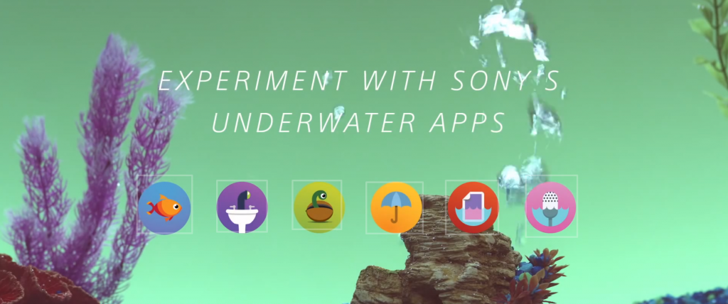 sony développe des applications a utiliser exclusivement sous l'eau