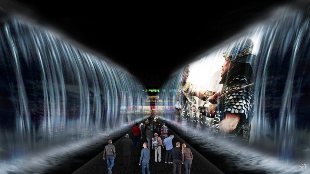 Ubi bene et la 20th century fox mettent en place deux murs d'eau géants pour la sortie du film Exodus