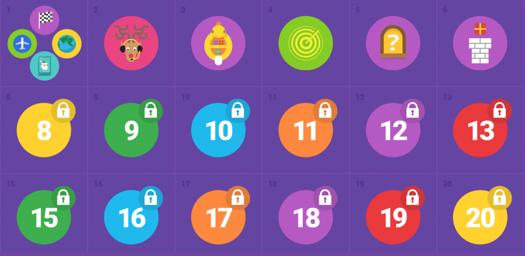 tel un calendrier de l'avent, google nous fait découvrir un jeu tous les jours 