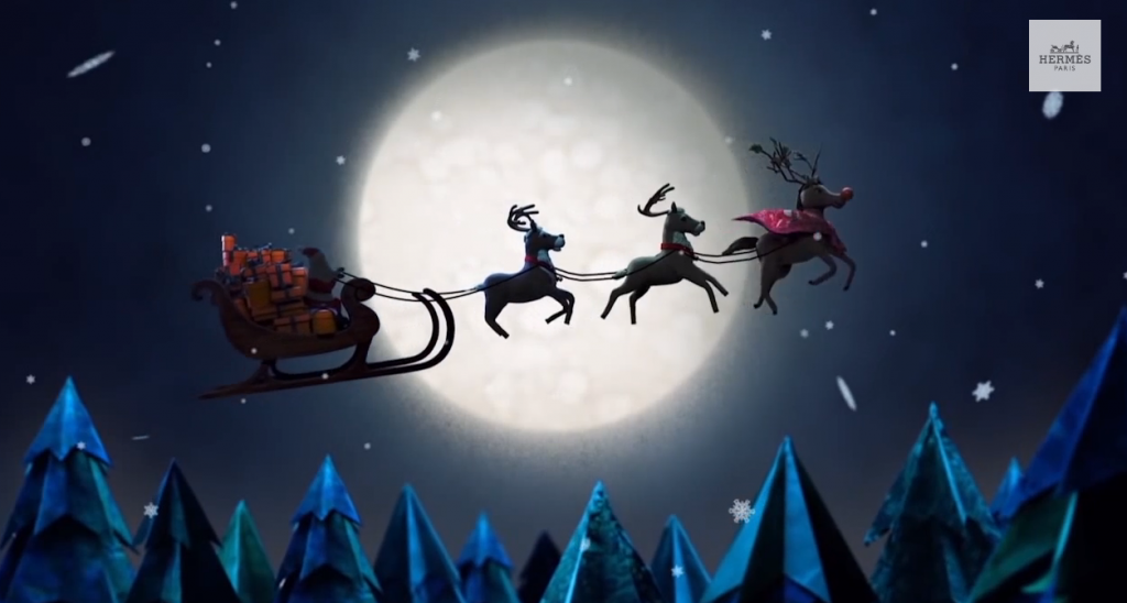 hermès dévoile un conte de Noël drôle en pâte à modeler