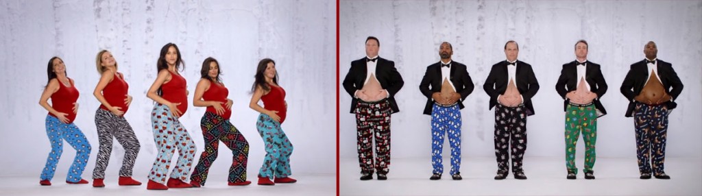 Kmart joue avec les ventres des hommes et les baby bump pour sa campagne de Noel