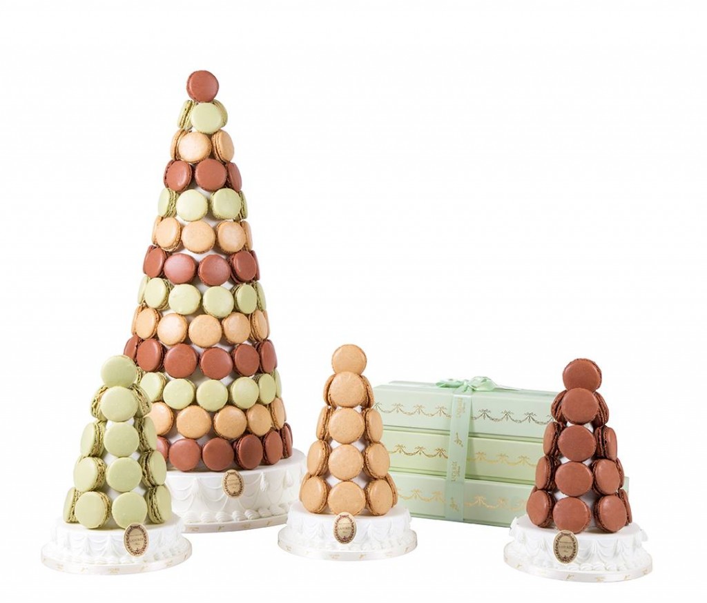 des macarons ladurée menthe chocolat, dessert noisette et curable aux pommes 