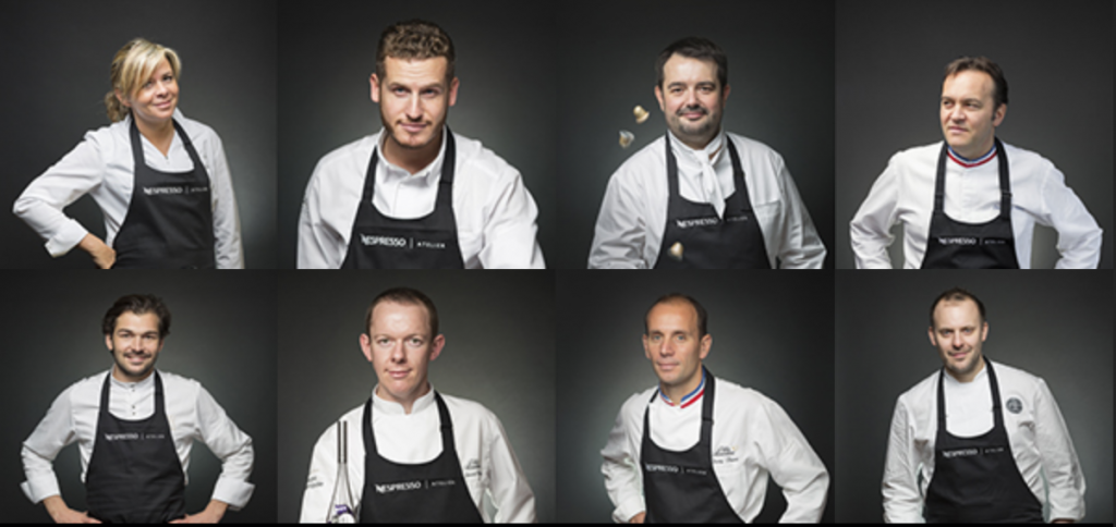 différents grands chefs et chefs pâtissiers vont venir créer des recettes à base d'un grand cru nespresso