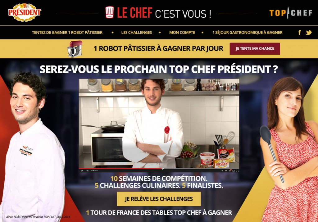 une expérience gourmande et ludique à vivre avec Président et Top Chef