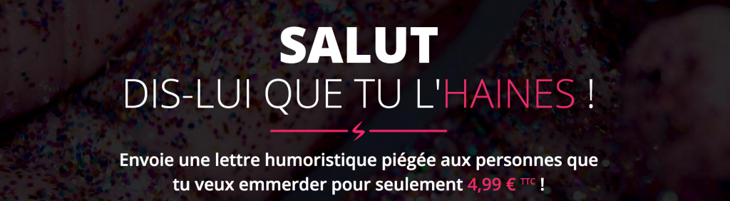 le site détestemoi.com propose de déclarer votre haine à quelqu'un pour la saint valentin