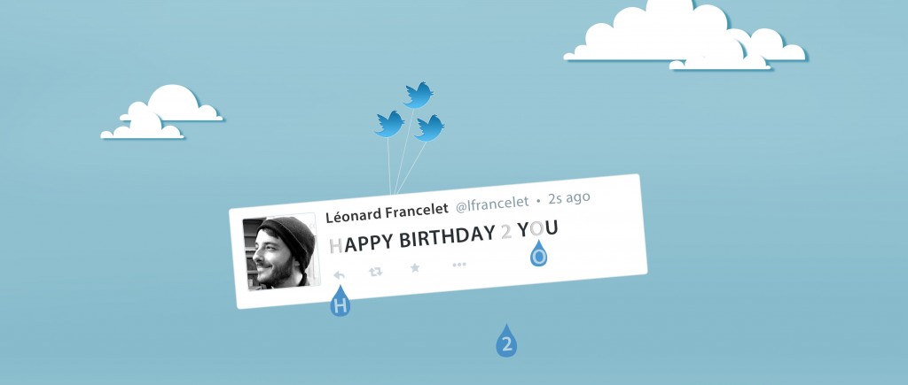 filtrez vos tweet pour n'en récupérer que les H, les 2 et les O et en faire des molécules d'eau !