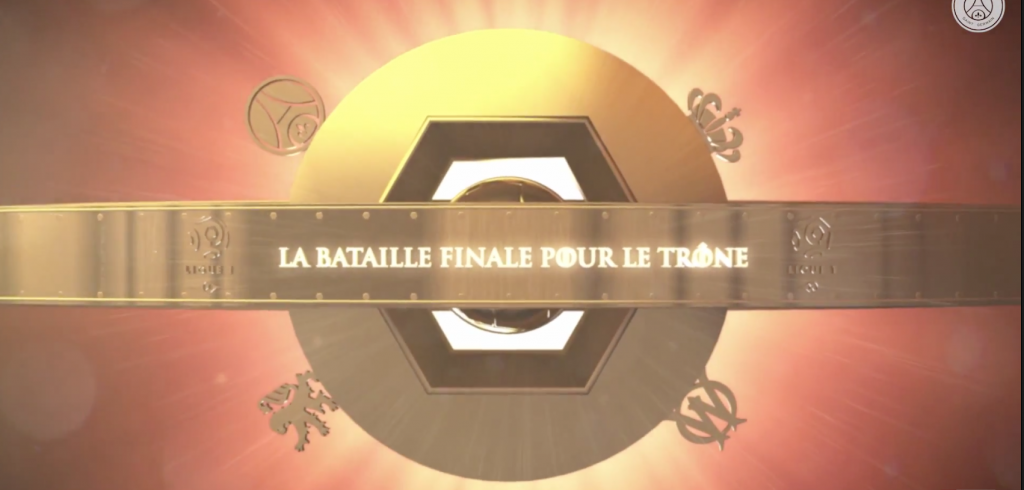 Le PSG illustre la course au trophée de champion de france dans un film façon game of thrones