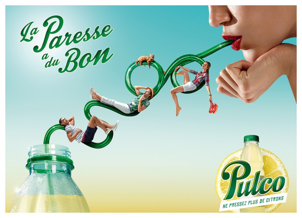 Affiche Pulco La Paresse a du bon 2014 femme paille