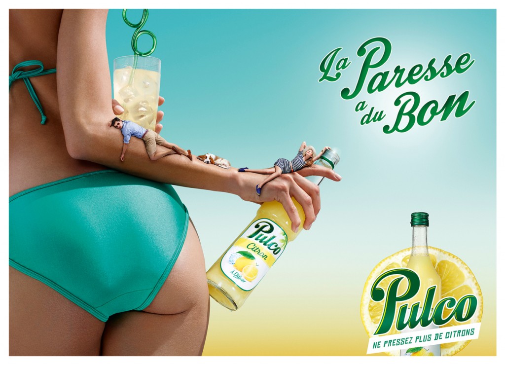 Affiche Pulco La Paresse a du bon 2014 femme en maillot de bain