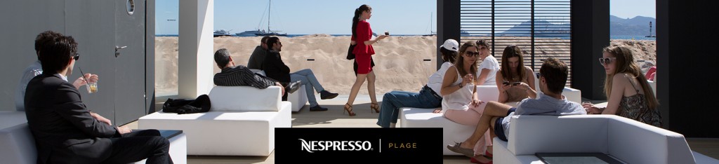 profitez d'un moment de détente entre deux projections avec Nespresso Plage
