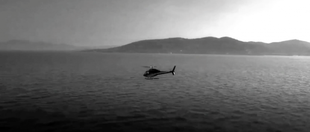 7 minutes de vol en hélico pour une arrivée en grande classe 