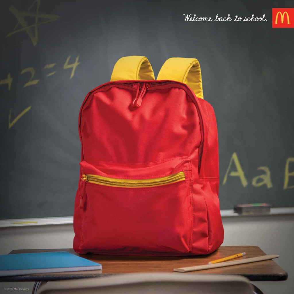 un happy meal ?non un sac à dos pour l'école
