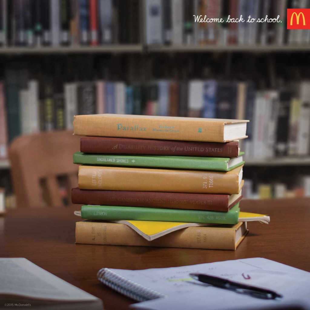 un big mac ? Non les livres à étudier cette année
