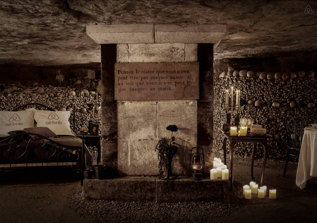 Si vous avez envie de vivre une nuit inoubliable pour Halloween inscrivez-vous sur le site de Airbnb