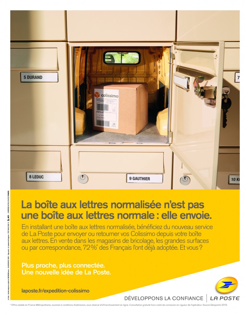 Et votre boîte aux lettres vous permet d'envoyer vos colis !