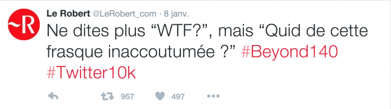 Le Robert traduit certaines expressions de la toile en phrase savante en vue du passage aux 10 000 caractères sur Twitter