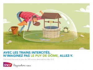 Y'a t-il un dôme sur le puy à Clermont Ferrand ? Allez vérifier avec les trains intercités de la SNCF