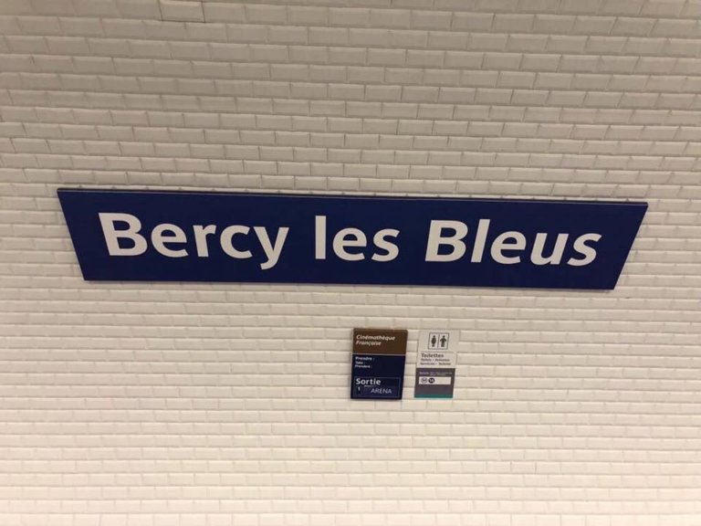 la station Bercy a été renommée "Bercy les Bleus"