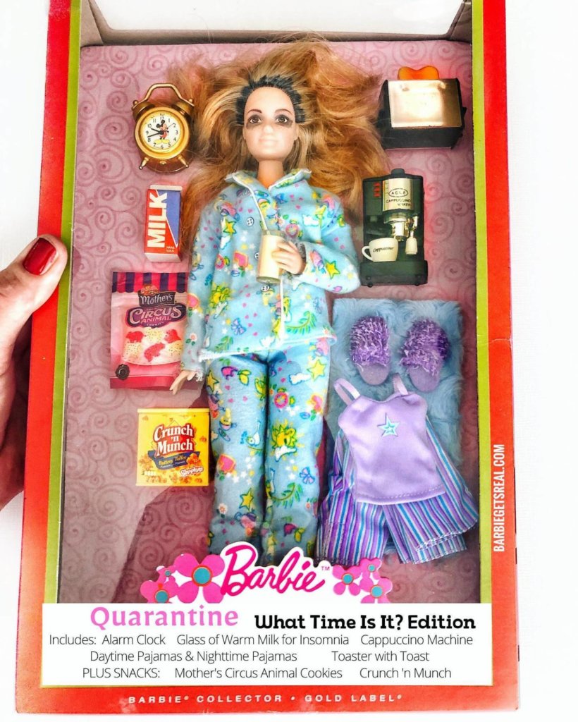 la barbie en pyjama toute la journée