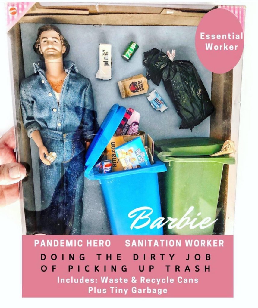 le Ken éboueurs qui continuent de travailler