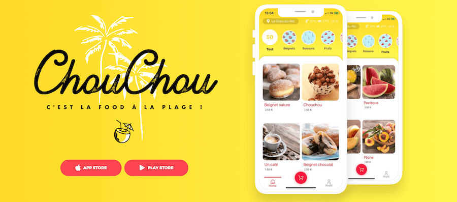 Une nouvelle appli va venir faciliter vos repas à la plage : ChouChou, le Uber des plages, qui vous livre en un clic sur votre serviette !